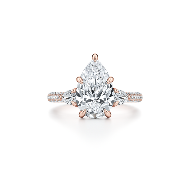 Chelsea Pear Three Stone Lab Diamond Engagement Ring image 111