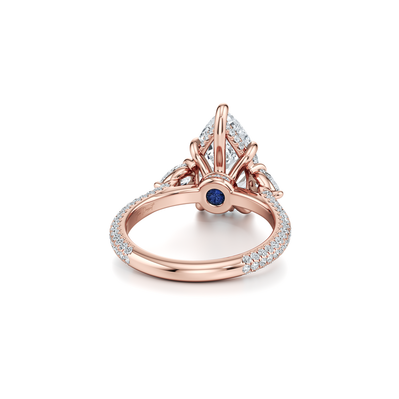 Chelsea Pear Three Stone Lab Diamond Engagement Ring image 113