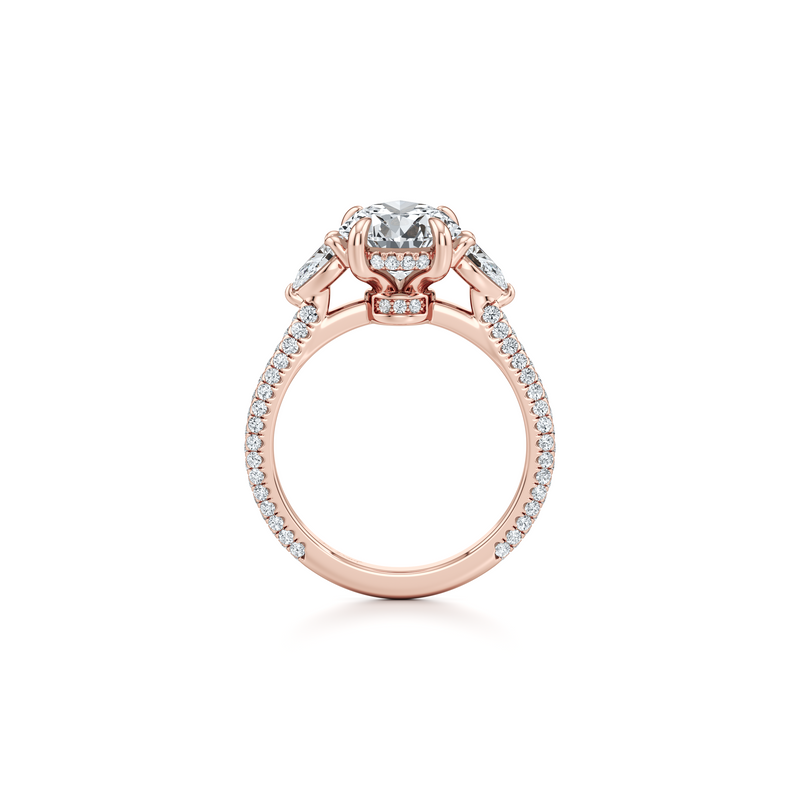 Chelsea Pear Three Stone Lab Diamond Engagement Ring image 114