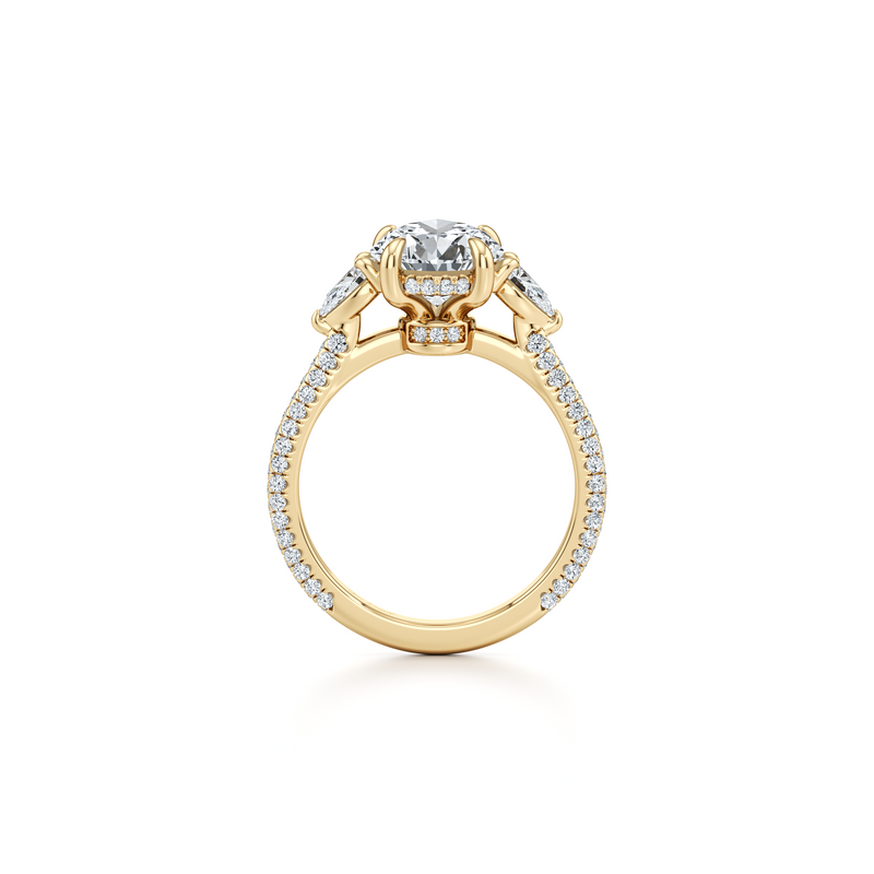 Chelsea Pear Three Stone Lab Diamond Engagement Ring image 109