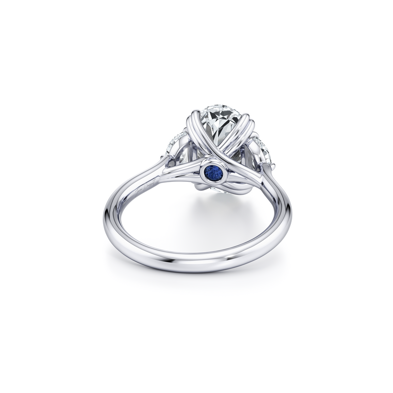 Elle Half Moon Three Stone Lab Diamond Engagement Ring image 23