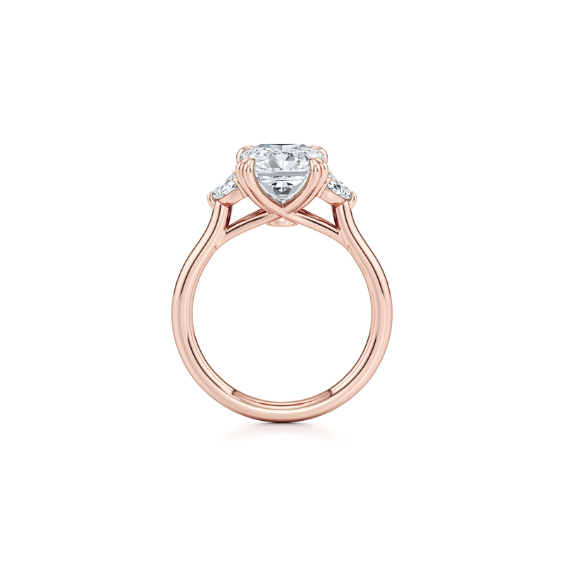 Elle Half Moon Three Stone Lab Diamond Engagement Ring image 94