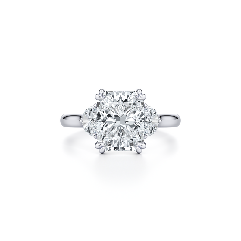 Elle Half Moon Three Stone Lab Diamond Engagement Ring image 81