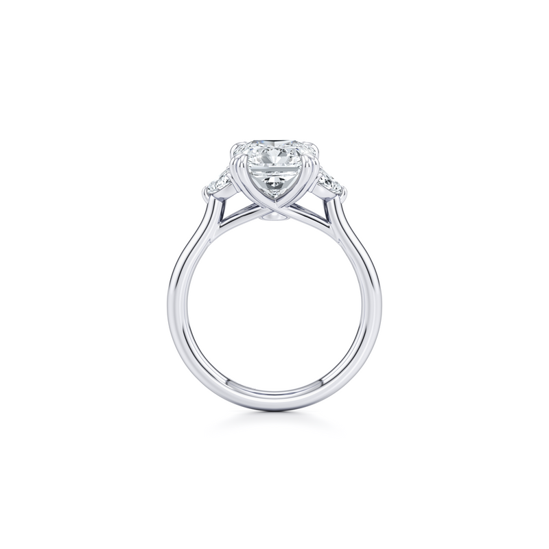 Elle Half Moon Three Stone Lab Diamond Engagement Ring image 84