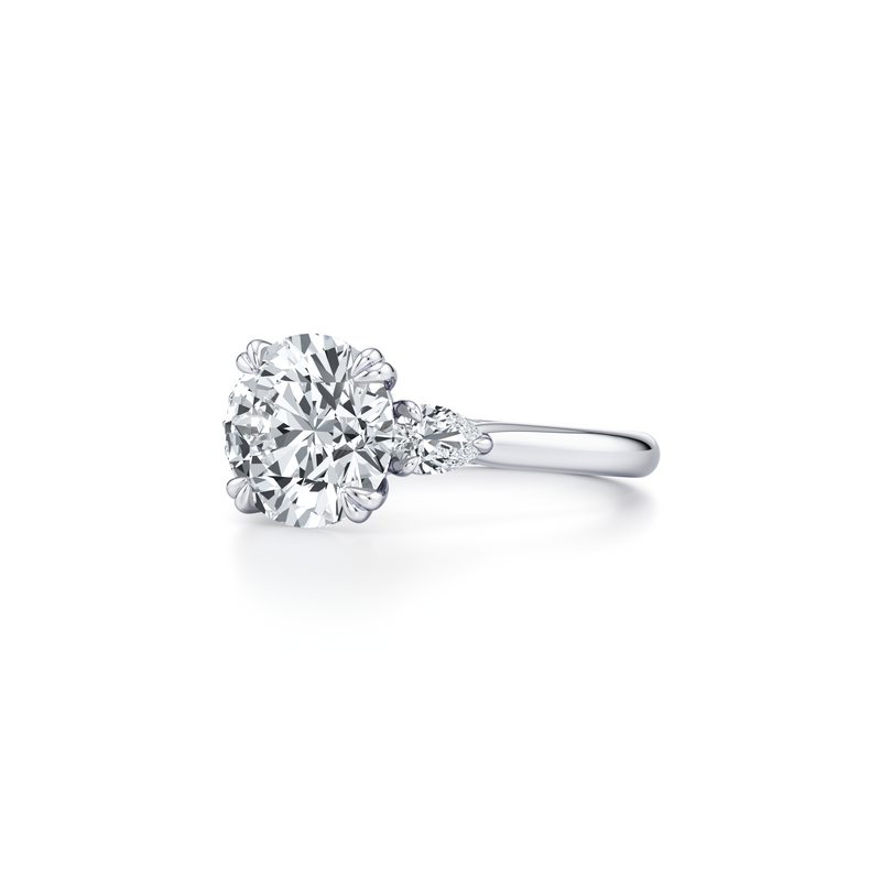 Elle Pear Three Stone Lab Diamond Engagement Ring image 2