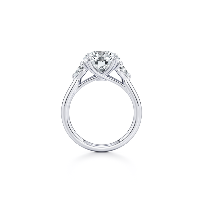 Elle Pear Three Stone Lab Diamond Engagement Ring image 19