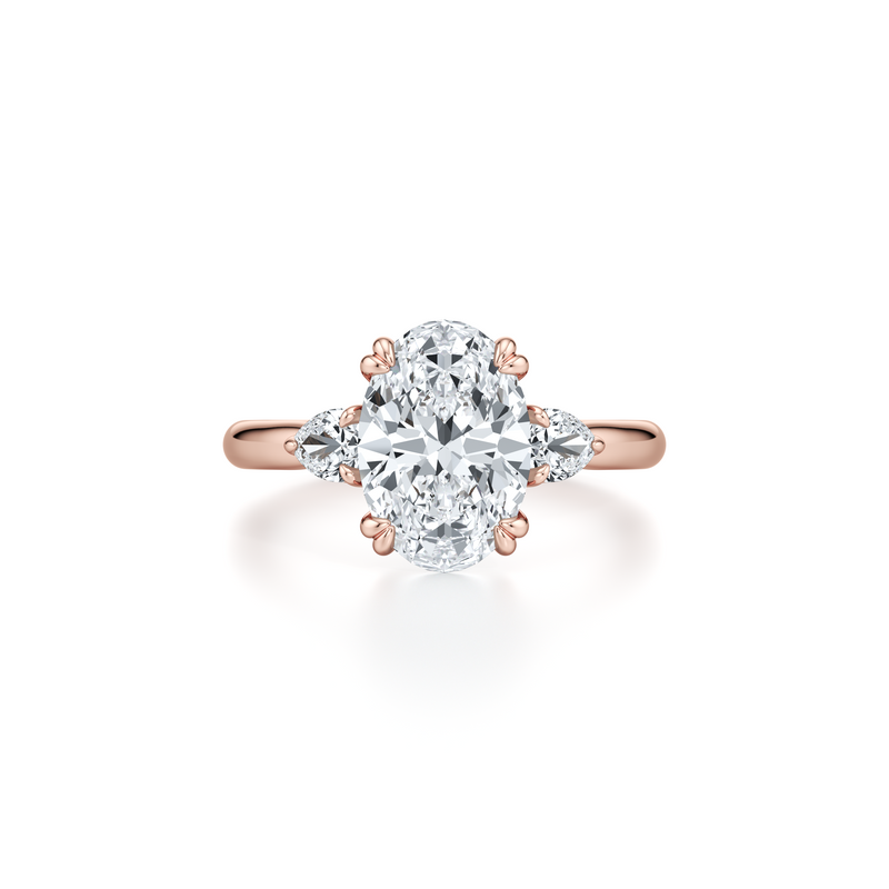 Elle Pear Three Stone Lab Diamond Engagement Ring image 31