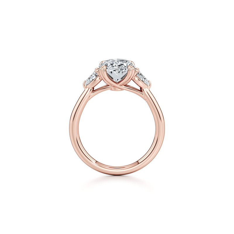 Elle Pear Three Stone Lab Diamond Engagement Ring image 34