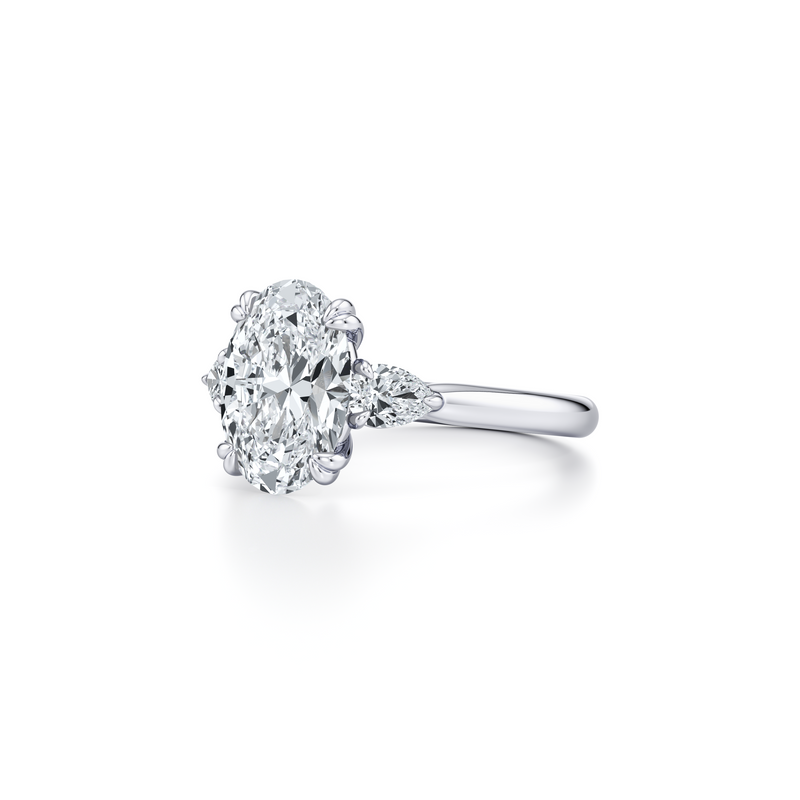Elle Pear Three Stone Lab Diamond Engagement Ring image 22