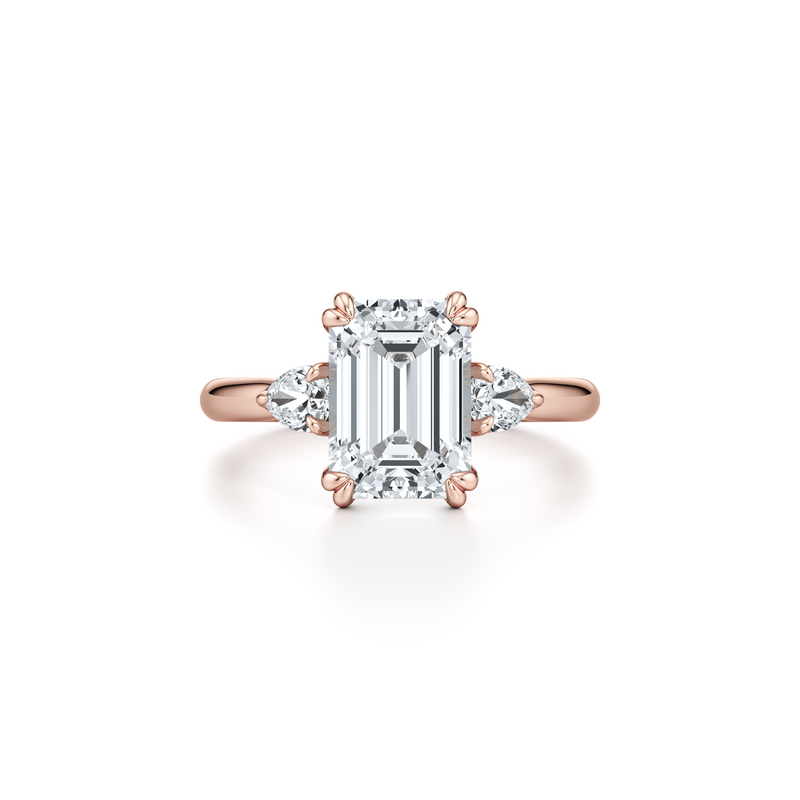Elle Pear Three Stone Lab Diamond Engagement Ring image 71