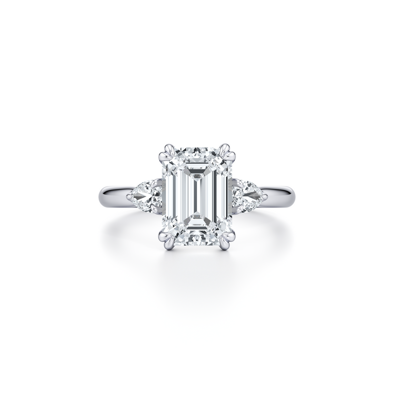 Elle Pear Three Stone Lab Diamond Engagement Ring image 61