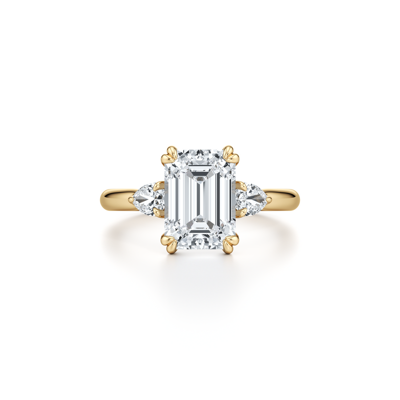 Elle Pear Three Stone Lab Diamond Engagement Ring image 66