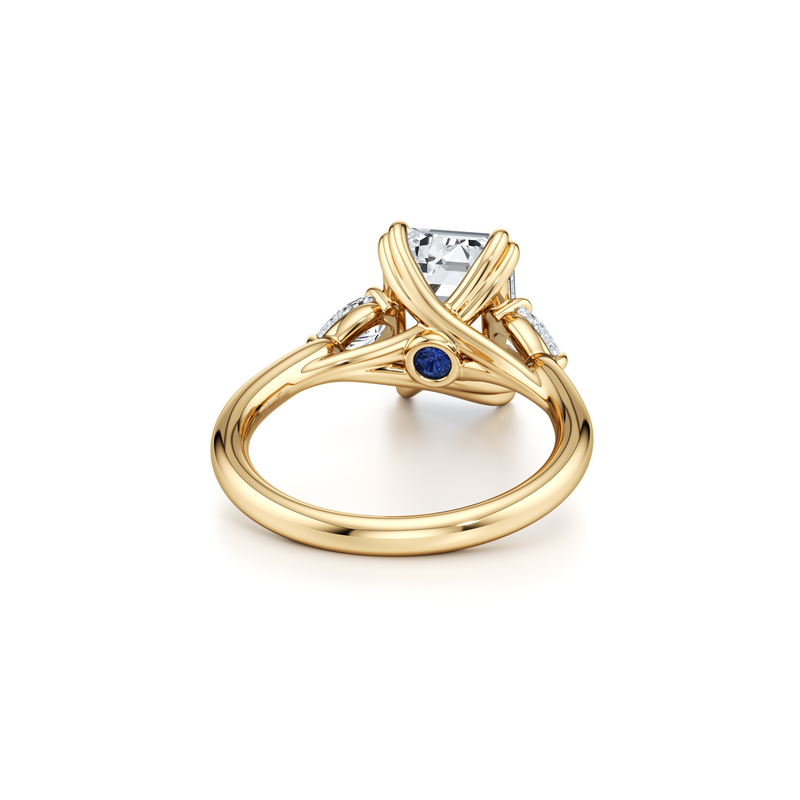 Elle Pear Three Stone Lab Diamond Engagement Ring image 68