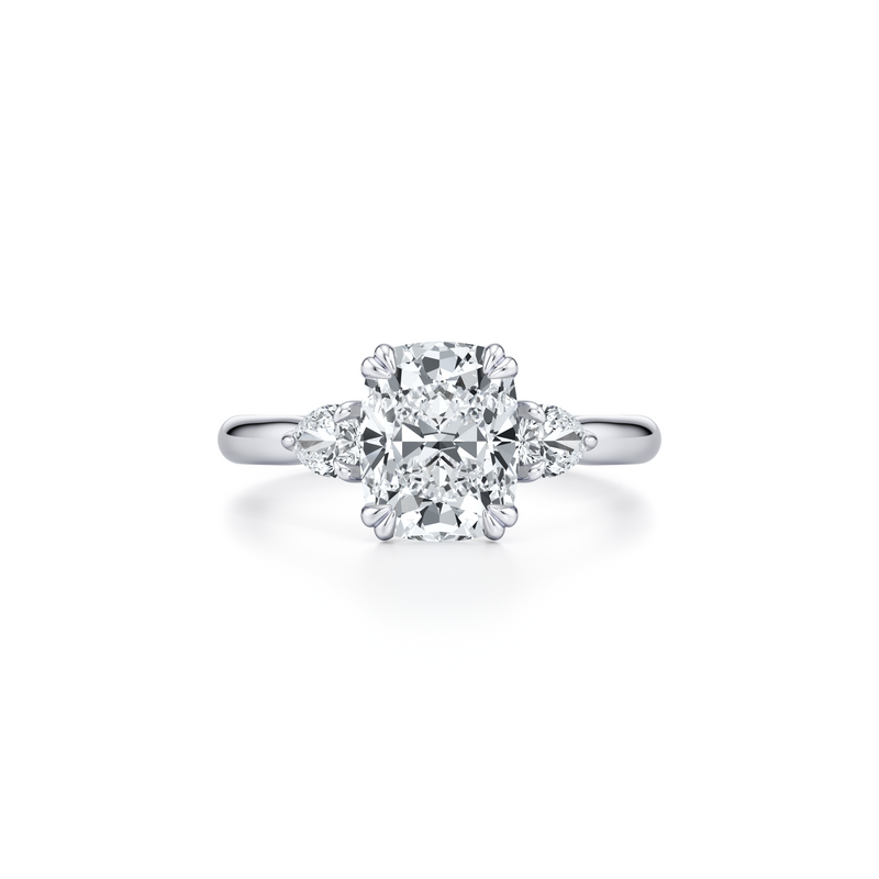 Elle Pear Three Stone Lab Diamond Engagement Ring image 41