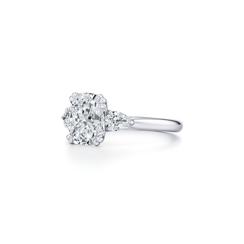 Elle Pear Three Stone Lab Diamond Engagement Ring image 42