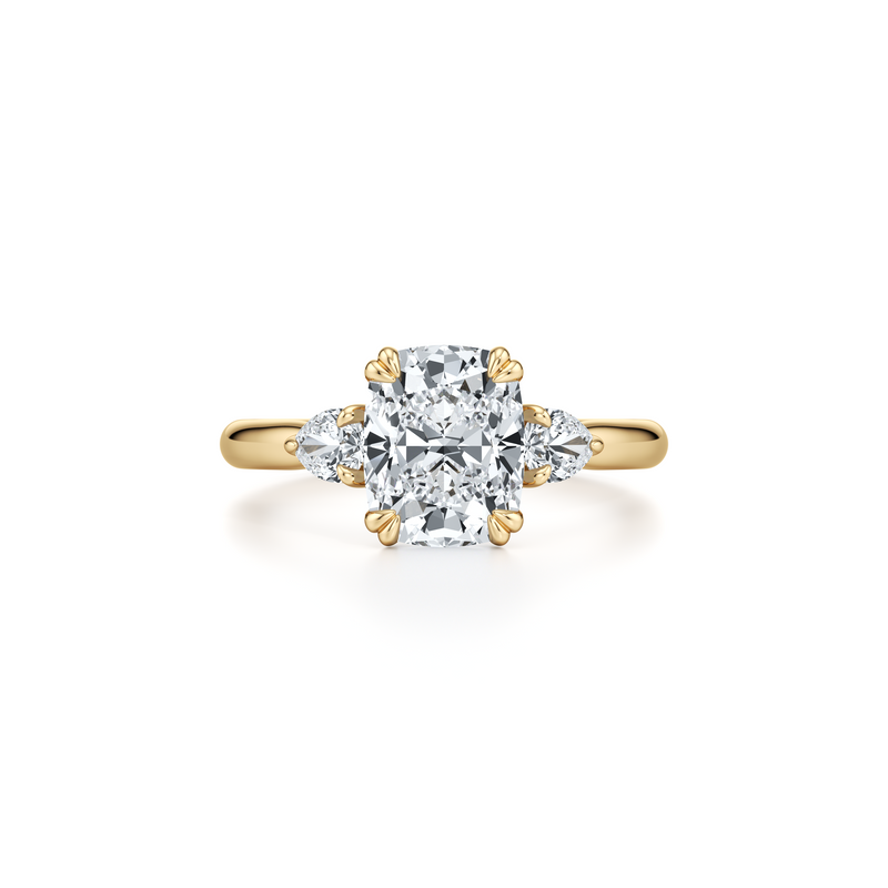 Elle Pear Three Stone Lab Diamond Engagement Ring image 46