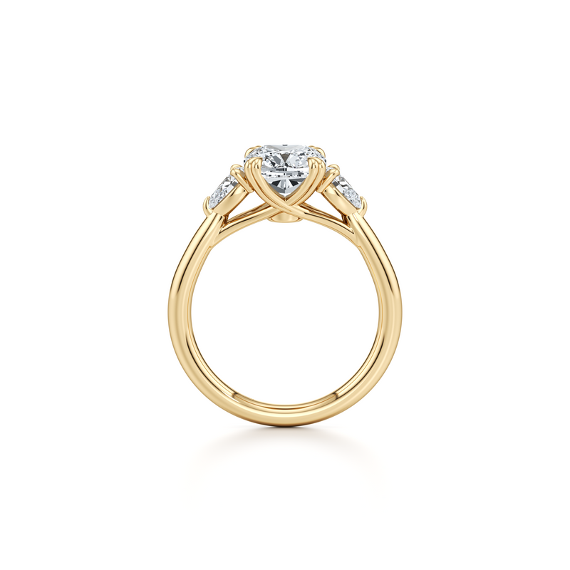 Elle Pear Three Stone Lab Diamond Engagement Ring image 49