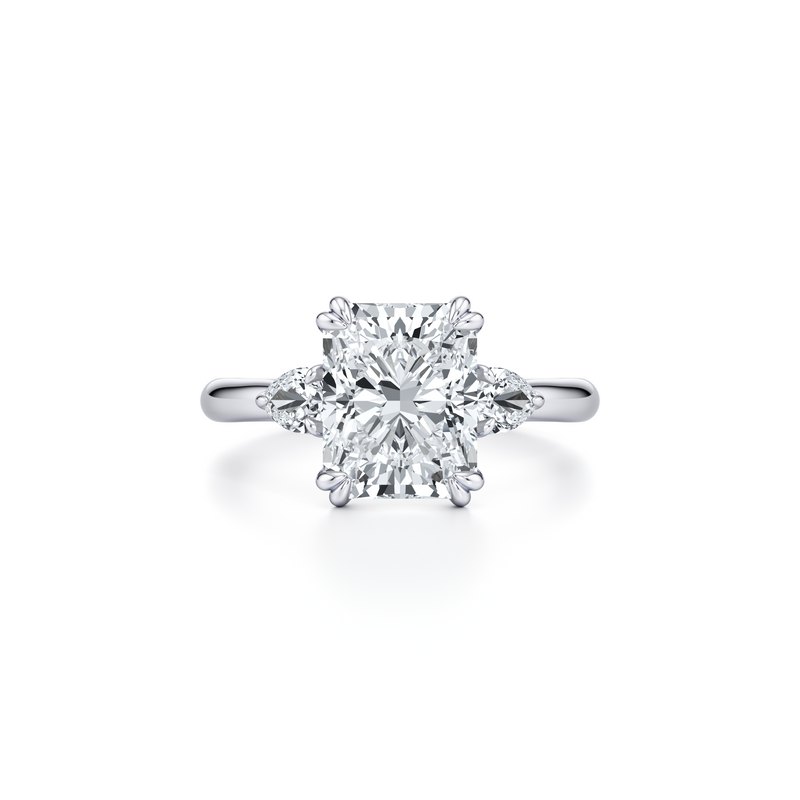 Elle Pear Three Stone Lab Diamond Engagement Ring image 81