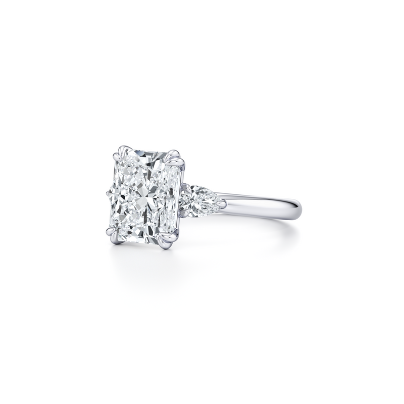 Elle Pear Three Stone Lab Diamond Engagement Ring image 82