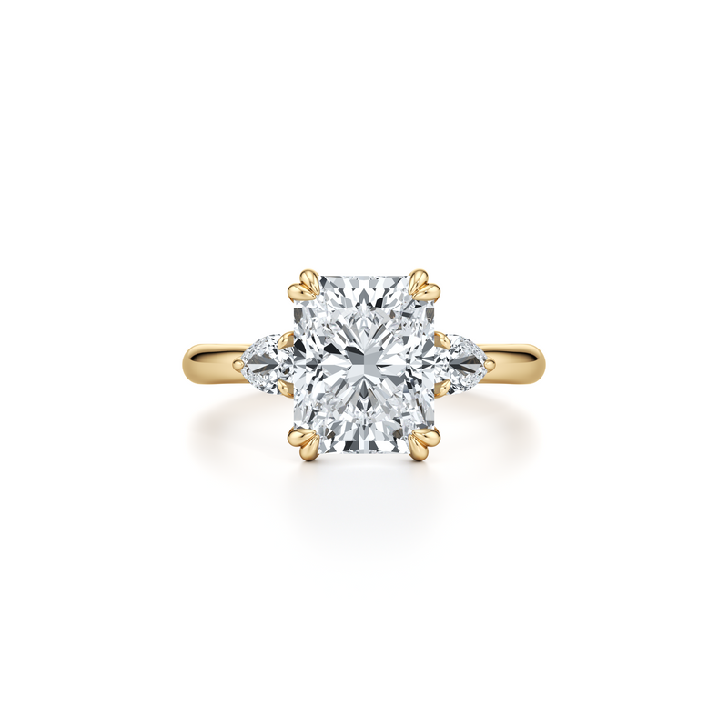 Elle Pear Three Stone Lab Diamond Engagement Ring image 86