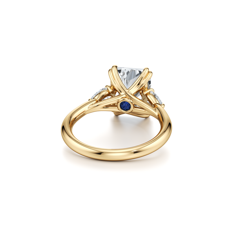 Elle Pear Three Stone Lab Diamond Engagement Ring image 88