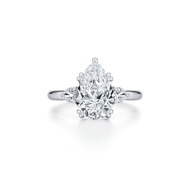 Elle Pear Three Stone Lab Diamond Engagement Ring image 101