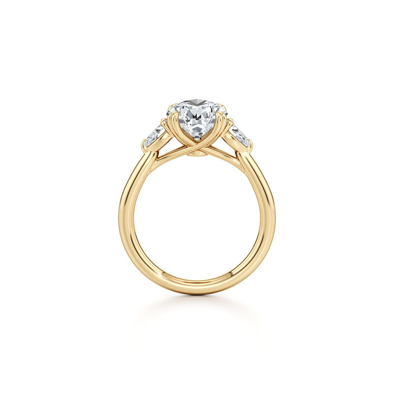 Elle Pear Three Stone Lab Diamond Engagement Ring image 109