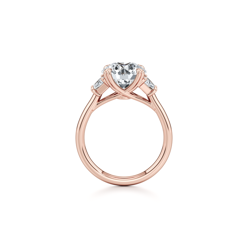 Elle Trapezoid Three Stone Lab Diamond Engagement Ring image 14