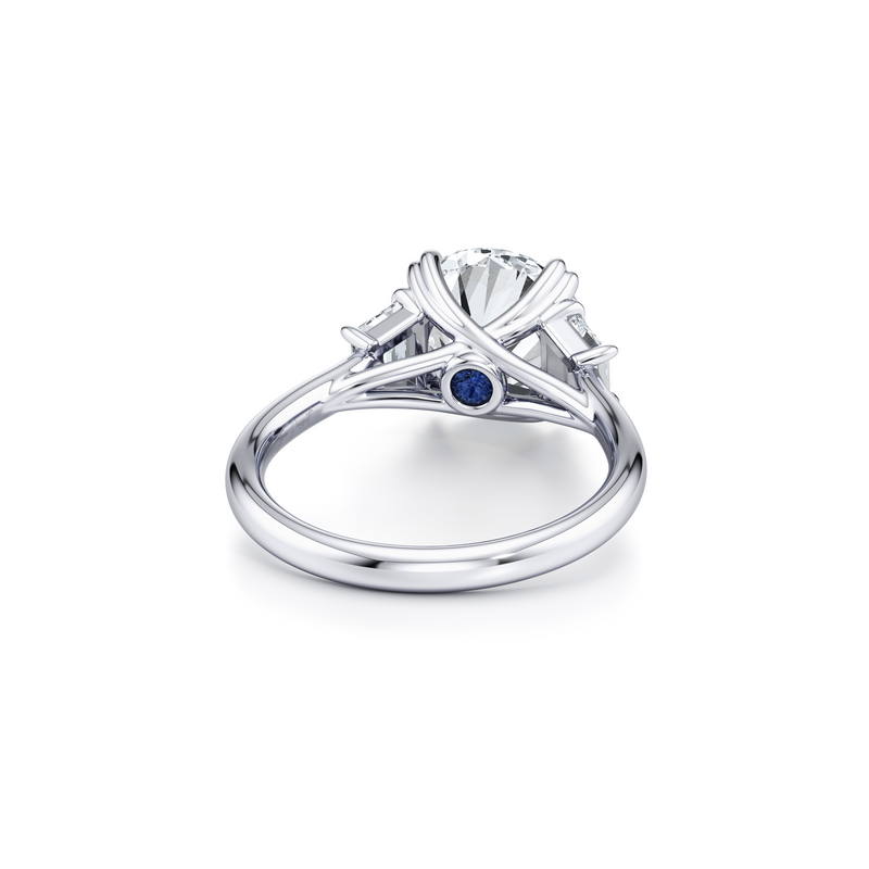 Elle Trapezoid Three Stone Lab Diamond Engagement Ring image 18