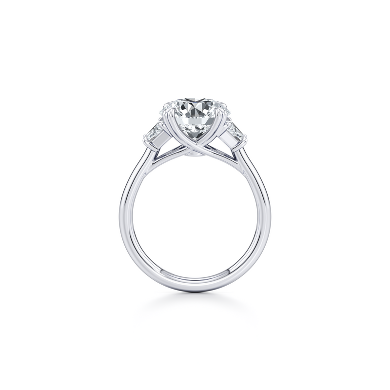 Elle Trapezoid Three Stone Lab Diamond Engagement Ring image 4