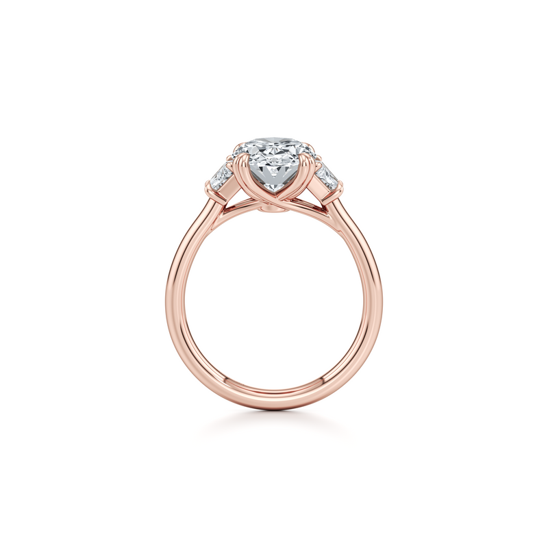 Elle Trapezoid Three Stone Lab Diamond Engagement Ring image 34