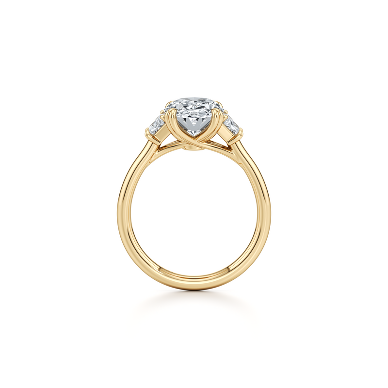 Elle Trapezoid Three Stone Lab Diamond Engagement Ring image 29