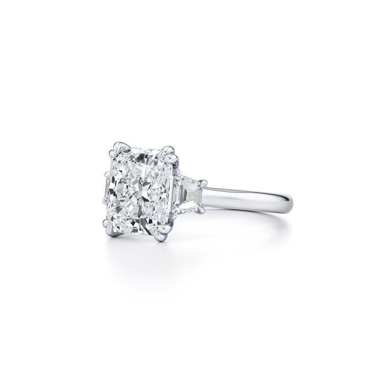 Elle Trapezoid Three Stone Lab Diamond Engagement Ring image 82