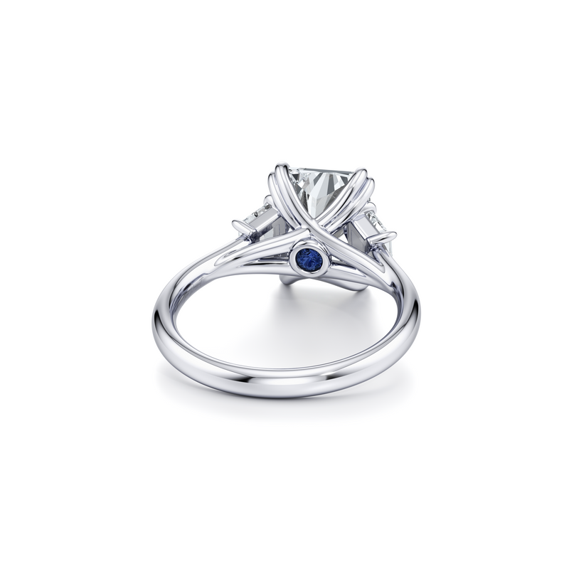 Elle Trapezoid Three Stone Lab Diamond Engagement Ring image 83