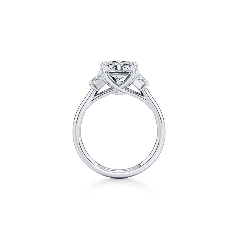 Elle Trapezoid Three Stone Lab Diamond Engagement Ring image 84