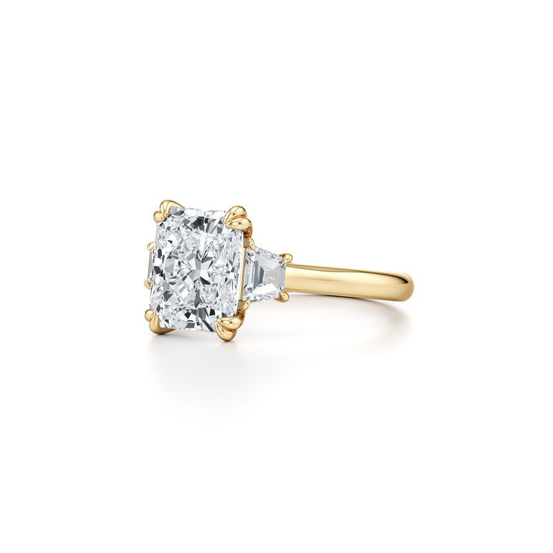 Elle Trapezoid Three Stone Lab Diamond Engagement Ring image 87