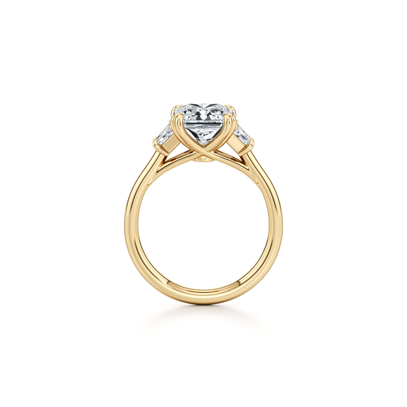 Elle Trapezoid Three Stone Lab Diamond Engagement Ring image 89