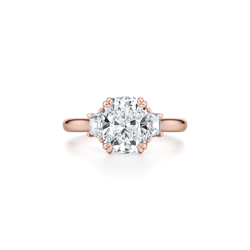 Elle Trapezoid Three Stone Lab Diamond Engagement Ring image 51