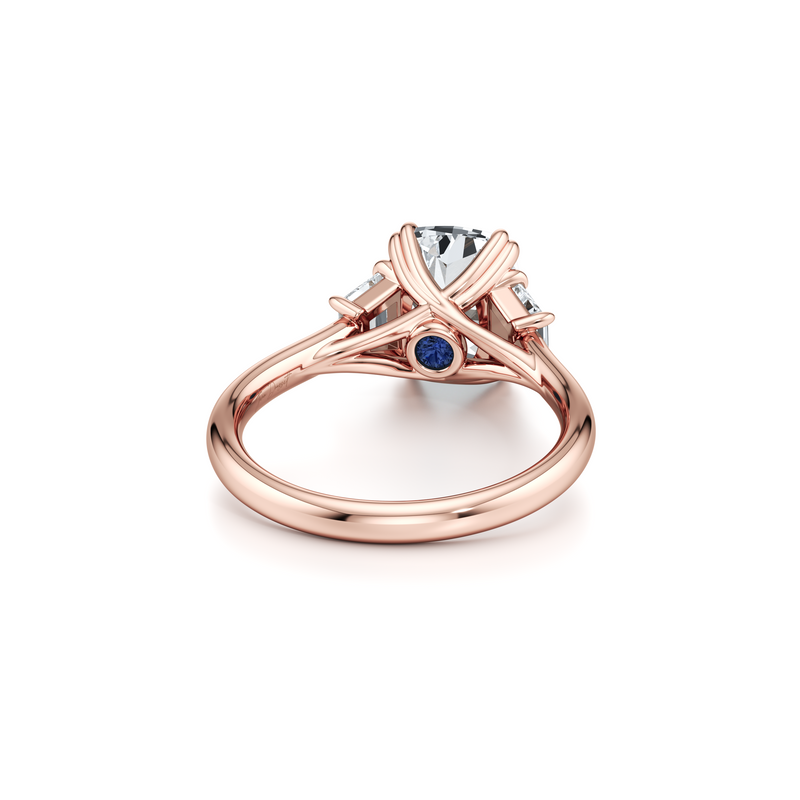 Elle Trapezoid Three Stone Lab Diamond Engagement Ring image 53