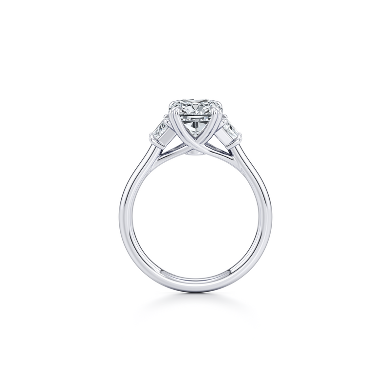 Elle Trapezoid Three Stone Lab Diamond Engagement Ring image 44