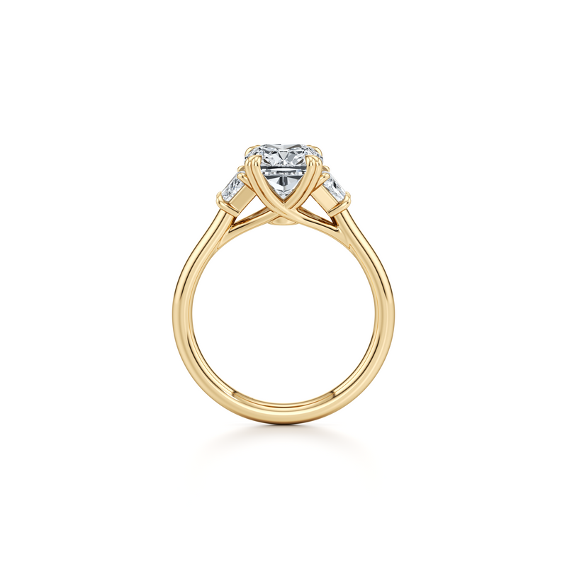 Elle Trapezoid Three Stone Lab Diamond Engagement Ring image 49