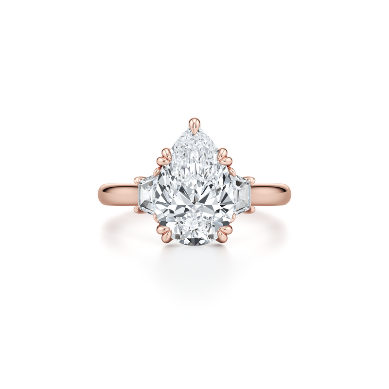 Elle Trapezoid Three Stone Lab Diamond Engagement Ring image 111
