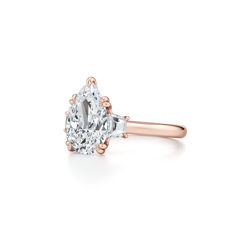 Elle Trapezoid Three Stone Lab Diamond Engagement Ring image 112