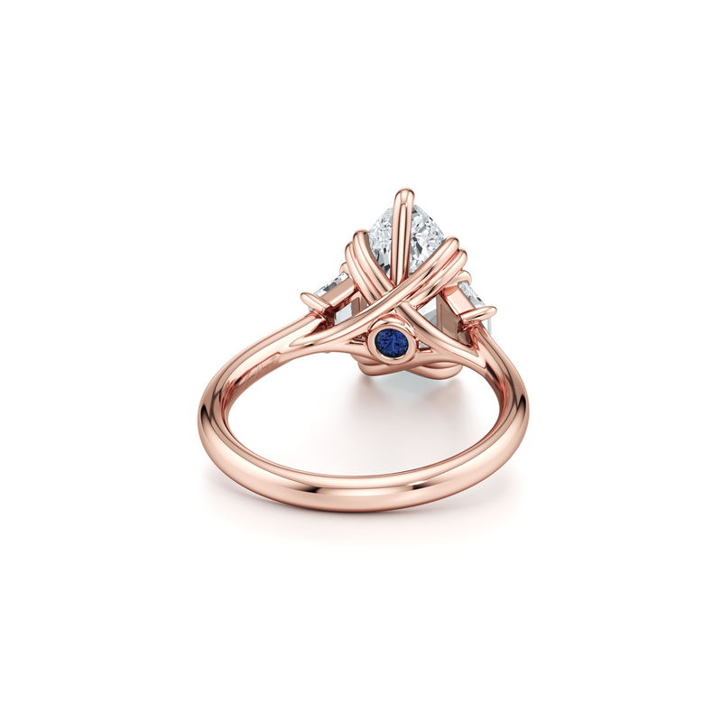 Elle Trapezoid Three Stone Lab Diamond Engagement Ring image 113