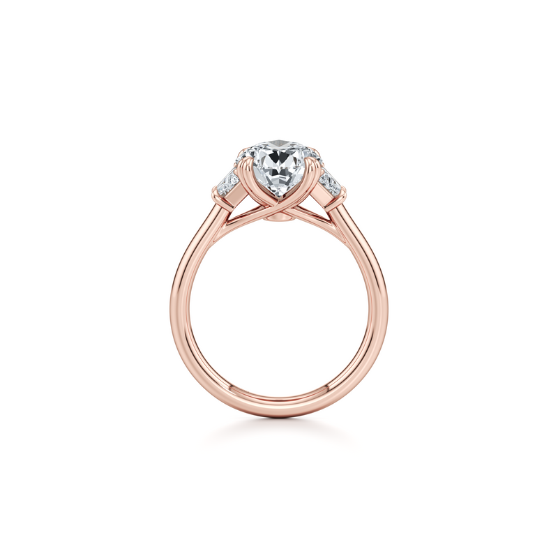 Elle Trapezoid Three Stone Lab Diamond Engagement Ring image 114