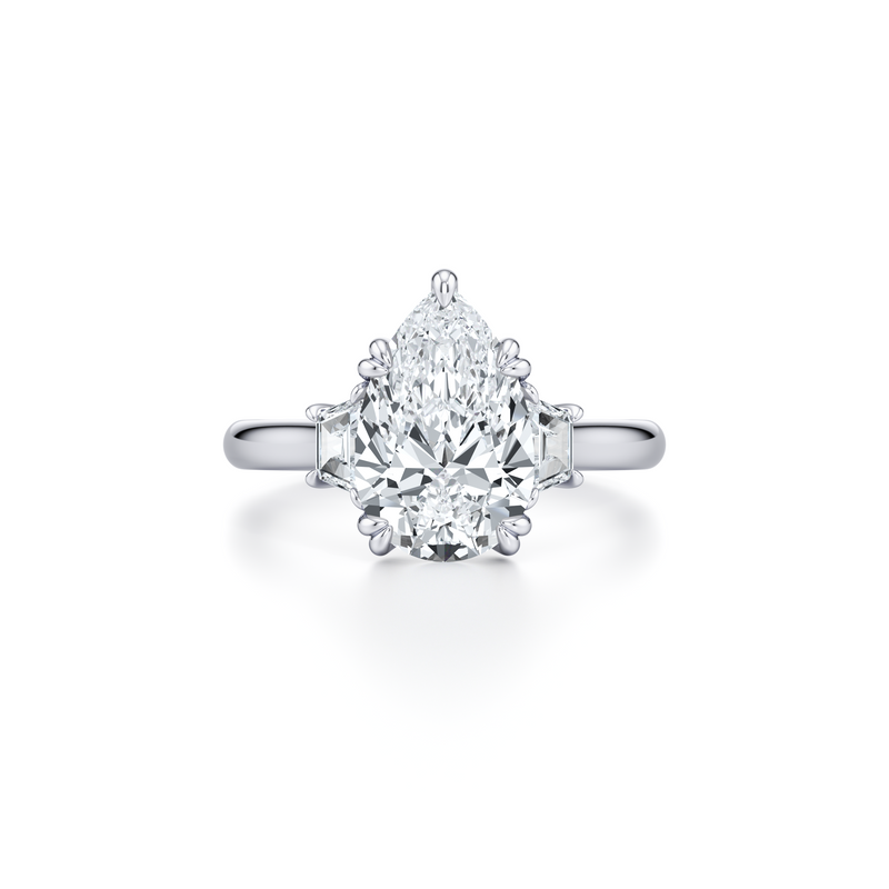 Elle Trapezoid Three Stone Lab Diamond Engagement Ring image 101