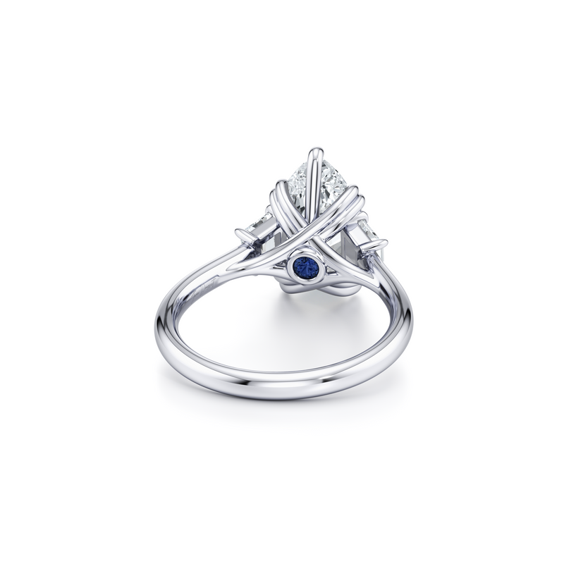 Elle Trapezoid Three Stone Lab Diamond Engagement Ring image 103