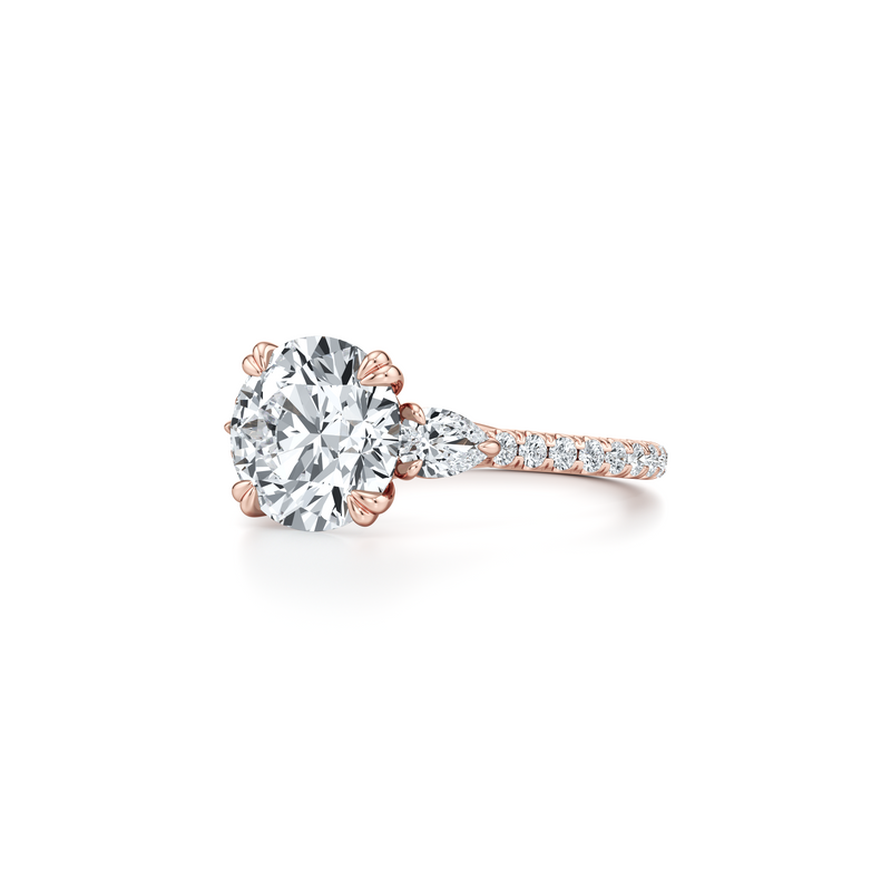 Elle Pear Three Stone Lab Diamond Engagement Ring image 12