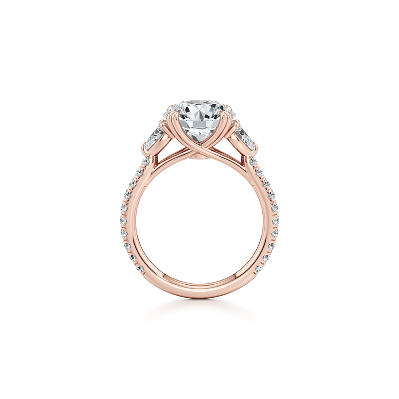 Elle Pear Three Stone Lab Diamond Engagement Ring image 14
