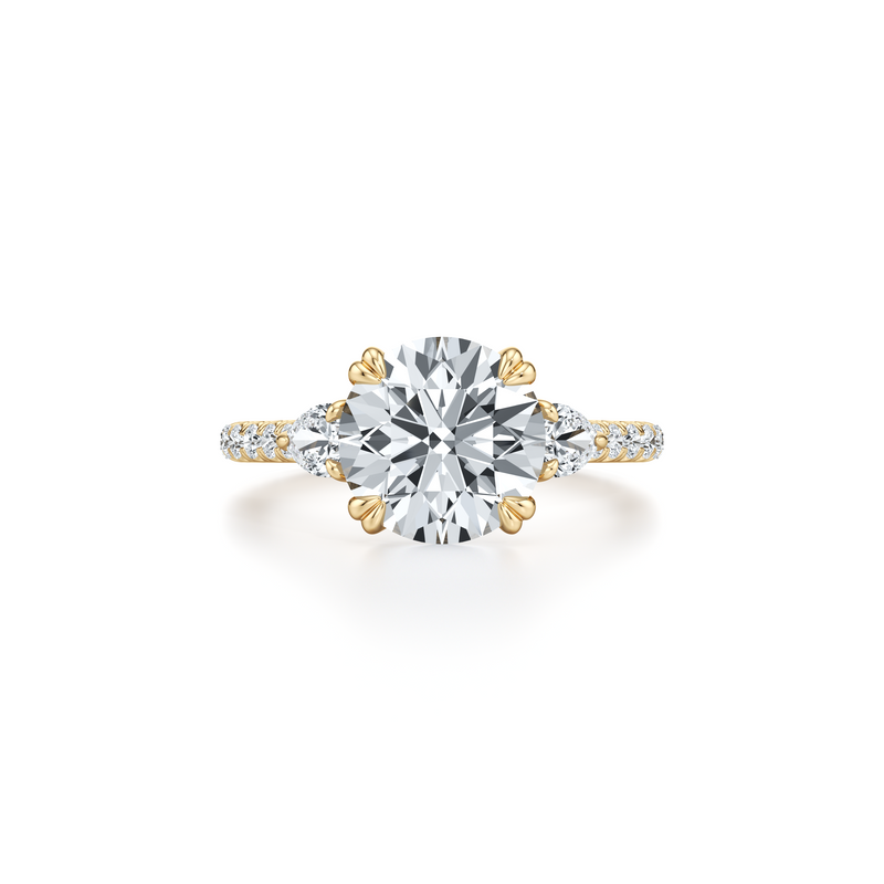 Elle Pear Three Stone Lab Diamond Engagement Ring image 6